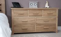 rohan oak seven-drawer multi chest of drawers