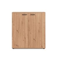 zapatero 2 puertas 8 baldas - 100 cm - roble