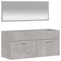 armario de bano  mueble bano con espejo madera de ingenieria gris hormigon