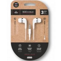 auriculares tech one tech tec1004 con cable jack 35 mm intrauditivos con microfono y controles blancos