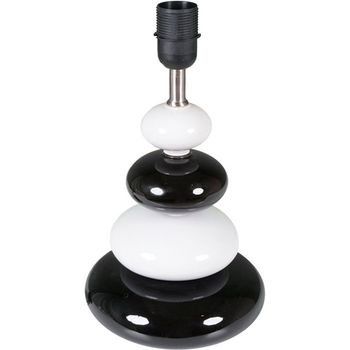 Base para sobremesa alcoutim 1xe27 al.35xd.20cm blanco/negro