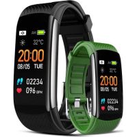 pulsera de actividad giewont gw200 bluetooth ip67 negro 5 dias pulsometro y oximetro