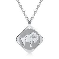 cadena de plata signo zodiacal aries