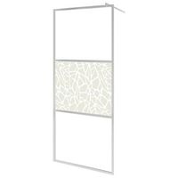 mampara de ducha accesible vidrio esg diseno piedras 100x195 cm vidaxl