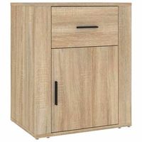 mesita de noche mesilla de noche - madera contrachapada roble sonoma 50x36x60 cm mc8115