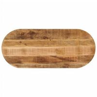 tablero de mesa ovalado madera maciza mango rugosa 110x50x38cm vidaxl