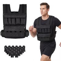 costway chaleco lastrado 20kg con sacos de hierro extraibles correas ajustables tela resistente para entrenamiento negro