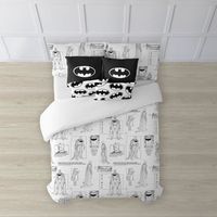 funda nordica con botones 100 algodon batman features  200x200 cm