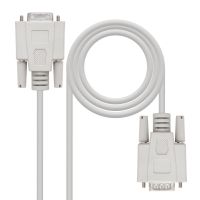 nanocable cable serie rs232 db9 macho a db9 hembra 18m beige