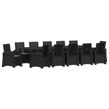 Conjunto De Comedor De Jardín 14 Uds. Gris Antracita Y Topo Pp Vidaxl