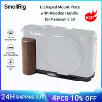 placa de montaje en forma de l smallrig s9 con mango de madera para panasonic s9 con placa de liberacion rapida arca-swiss para tripodes -5945