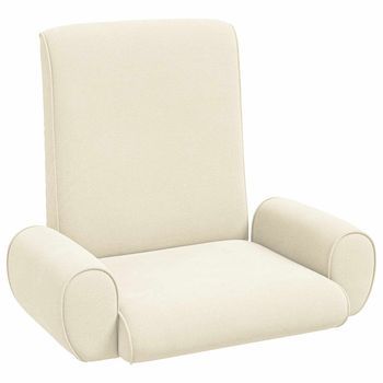 Sillón Ajustable Crema Terciopelo Granuloso Vidaxl