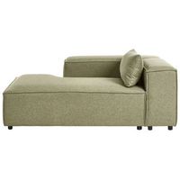 chaise longue derecha moderna tapizado de tela para sofa verde claro brande