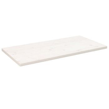 Tablero De Mesa Rectangular Madera De Pino Blanco 110x55x2,5 Cm Vidaxl