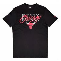 camiseta manga corta chicago bulls script de new era en negro