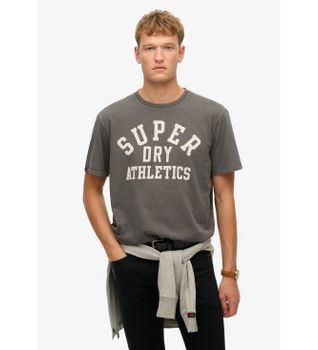 Superdry para hombre. M1012176A Camiseta gráfica Athletic Essential gris (XL), Casual, Algodón, Manga corta