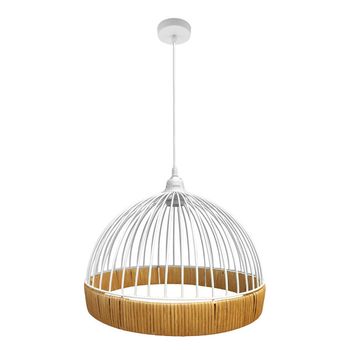 FABRILAMP Lámpara de techo colgante Gaston 1xe27 Blanco/natural 36d