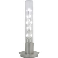 sobremesa marcia 10xg4 12v al53xd20cm metalcristal transparenteniquel