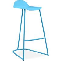 taburete de diseno en metal - gaynor azul pastel