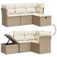 conjunto de sofas de exterior con cojines juego de 4 piezas