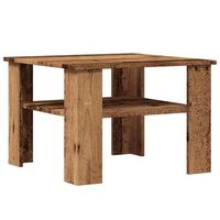 mesa de centrormesa auxiliarrmesita de centro madera contrachapada madera antigua 60x60x42 cm