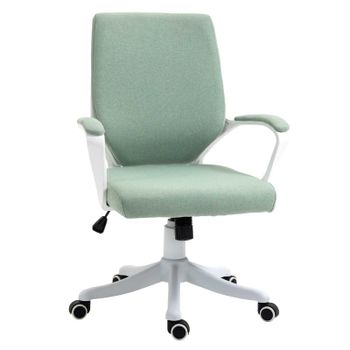 Vinsetto Silla De Oficina Giratoria Con Reposabrazos 62x69x92-100 Cm Verde