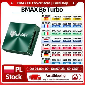 Nuevo Modelo 2026 BMAX B6 Turbo Mini PC, 16GB DDR4 (Expandible hasta 32GB), 512GB SSD (2 Ranuras M.2 SSD), Procesador Intel Core I5 8257U, Win11 Pro, Mini Computadora de Escritorio con Doble SSD y 4K