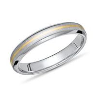 anillo exclusivo titanio con incrustaciones oro 4 mm ancho