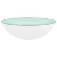 lavabo de vidrio templado blanco 42x14 cm vidaxl