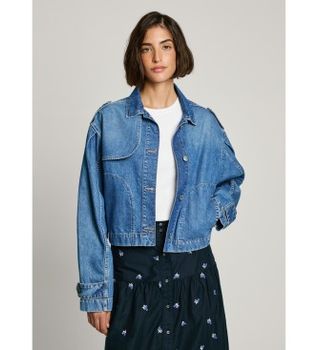 Pepe Jeans para mujer. PL402566 Cazadora Silvia azul (XS), Casual, Algodón, Denim