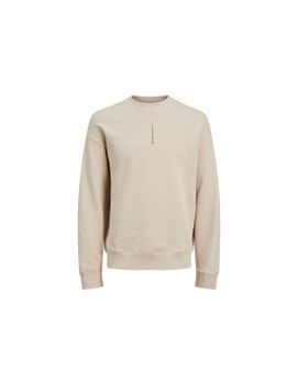 Sudadera Jack and Jones Jjmicah Neck Moonbeam Hombre