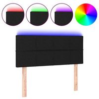 cabecero accesorio para dormir dormitorio mueble led 100 x 5 x 7888 cm tela negra tdl0200755