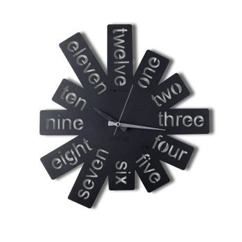 Reloj De Pared Metal Números En Inglés 50x50 - Un Diseño Moderno Y Único Para Tu Hogar