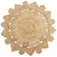 alfombra hecha a mano de yute trenzado 150 cm vidaxl