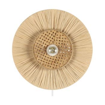 Lámpara De Pared Natural 40 Cm Papel Pantalla Texturizada Japandi Yaapi