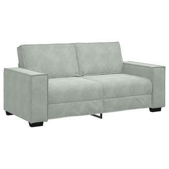 Sofá De 2 Plazas De Terciopelo Gris Claro 180x78x84 Cm Vidaxl