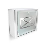 buzon de acero inoxidable - silvertransparent - 18x405x37cm