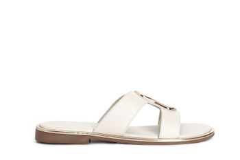 zapatilla de piel con accesorio bone