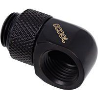 icicle 90 degree angled rotary fitting - black black