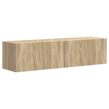 Mueble De Tv Montado En La Pared 2 Uds. Sonoma Vidaxl
