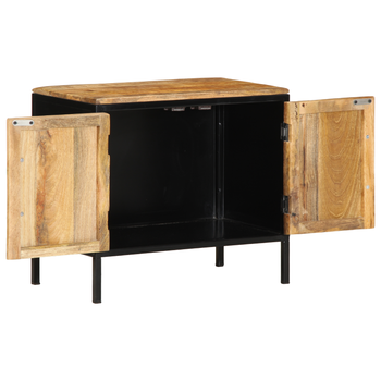 Mesita De Noche | Mesilla De Noche | Cabinete De Noche 50x30x45 Cm Madera Maciza De Mango Cfw45279
