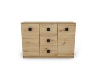aparador 2 puertas 3 cajones seattle roble - conforama