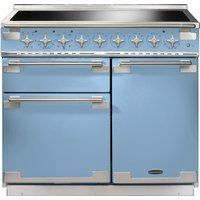 rangemaster elise 100 electric induction range cooker - china blue  chrome blue