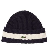 gorro lacoste lana azul marino blanco