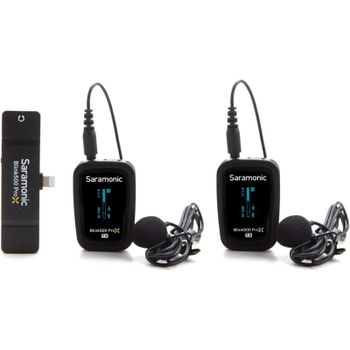 Saramonic Blink500 ProX B3 Sistema de Micrófono Inalámbrico con Clip con Lavalier y Receptor Lightning