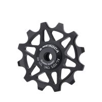 meroca 1214t poleas ceramicas para bicicleta de aleacion de aluminio ligero cambio de velocidad suave rueda guia de rod
