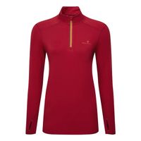 ronhill core thermal 12 zip camiseta de running mujeres-rojo