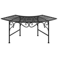 banco interior  banco de jardin de acero negro 113 cm