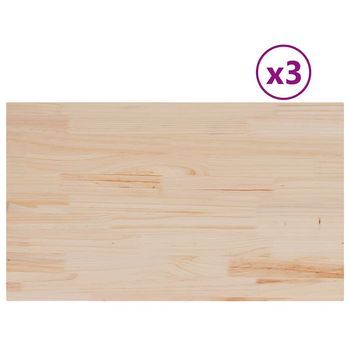 Tablero De Mesa | Tablero Escritorio Rectangular 3 Piezas Madera De Pino 80x47x1,7 Cm