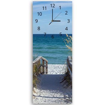 Legendarte - Reloj De Pared Camino Al Mar Azul Cm. 30x90